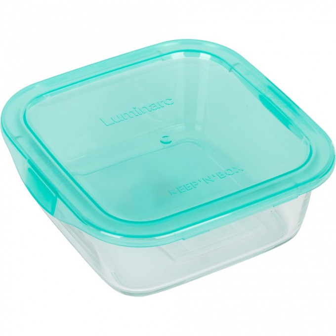 Контейнер стеклянный LUMINARC KEEP'N BOX LAGON квадратный 1220 мл, бирюза P5520